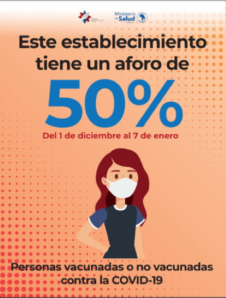 Sign business not requiring vaccination Costa Rica