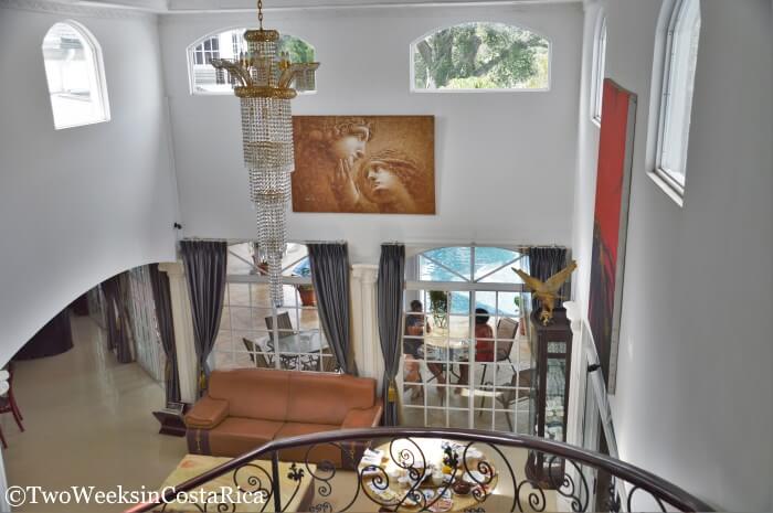 Fancy foyer of an airport hotel near San Jose, Costa Rica