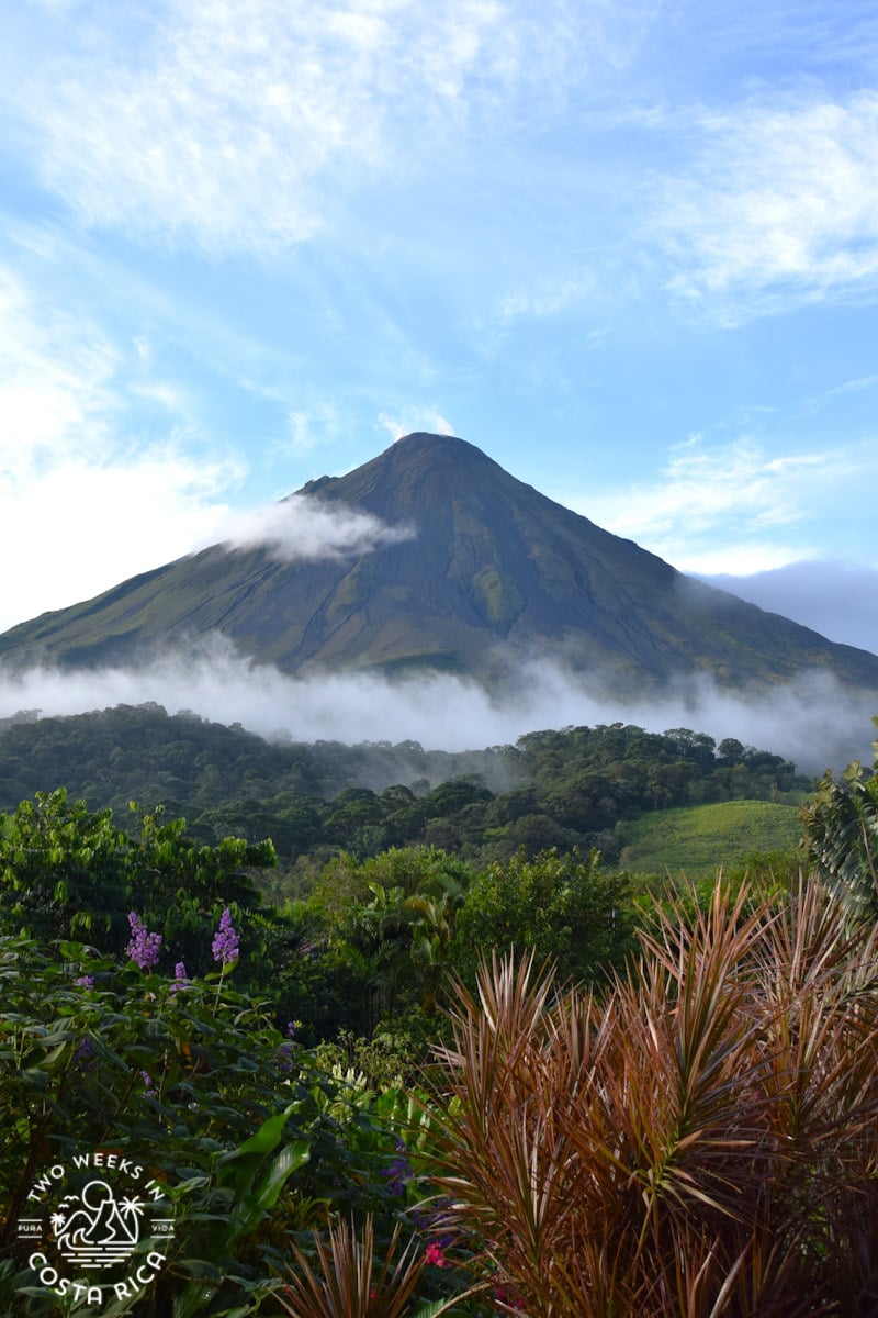 View of the Arenal Volcano from Hotel Kioro in La Fortuna Costa Rica