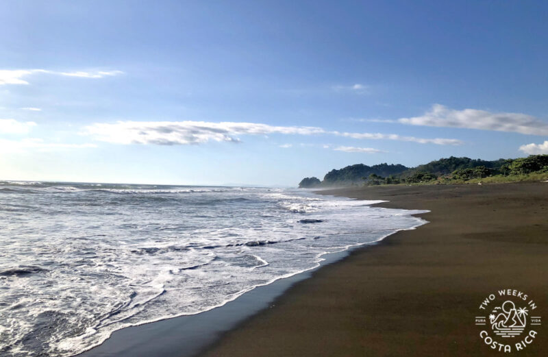 turbulent waves at playa hermosa jaco costa rica