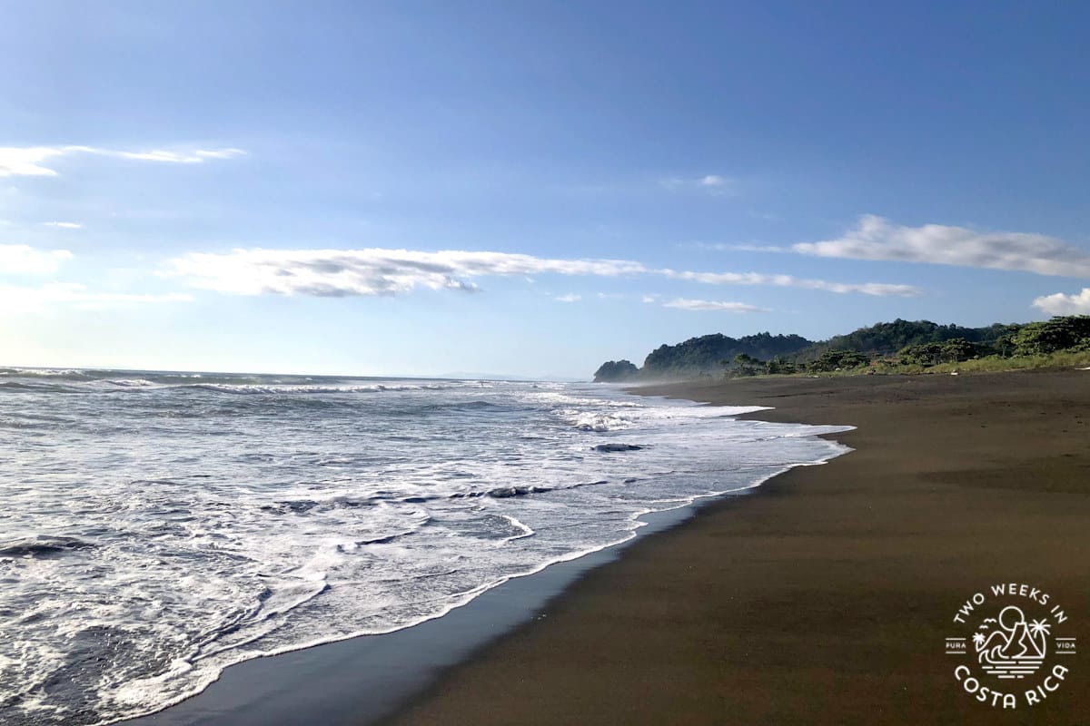 turbulent waves at playa hermosa jaco costa rica