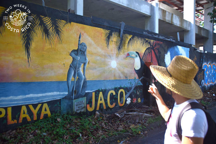 Cacique Garabito Mural at Jaco Parque Central