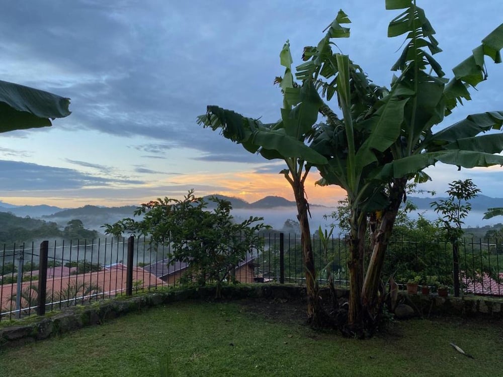 Sunset mountain view from Casa Amanecer in San Ramon Costa Rica