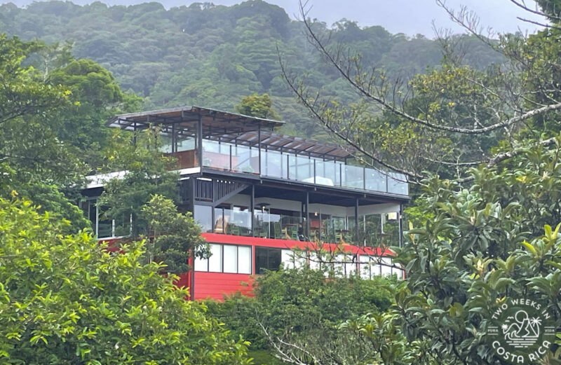 cloud forest lodge in the misty cloud forest of monteverde costa rica