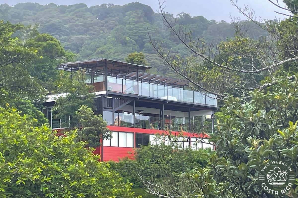cloud forest lodge in the misty cloud forest of monteverde costa rica