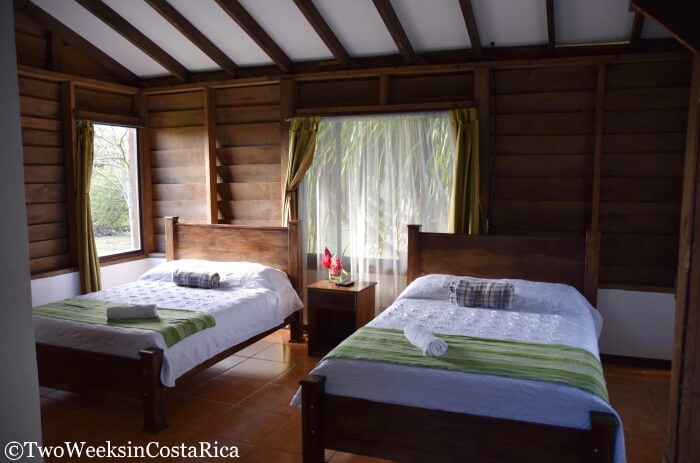 Wooden cabin at the family-owned Colinas del Miravalles hotel