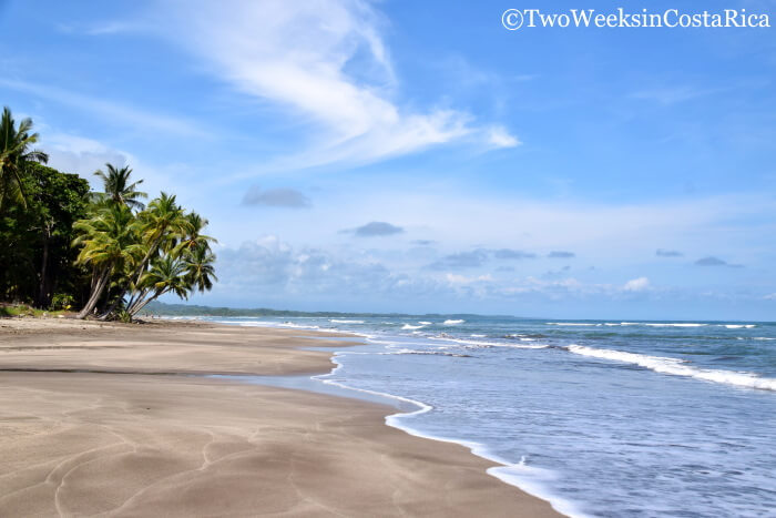 The quiet main beach in Esterillos Oeste, Costa Rica