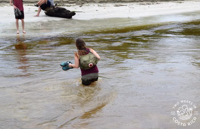 Cahuita National Park river crossing