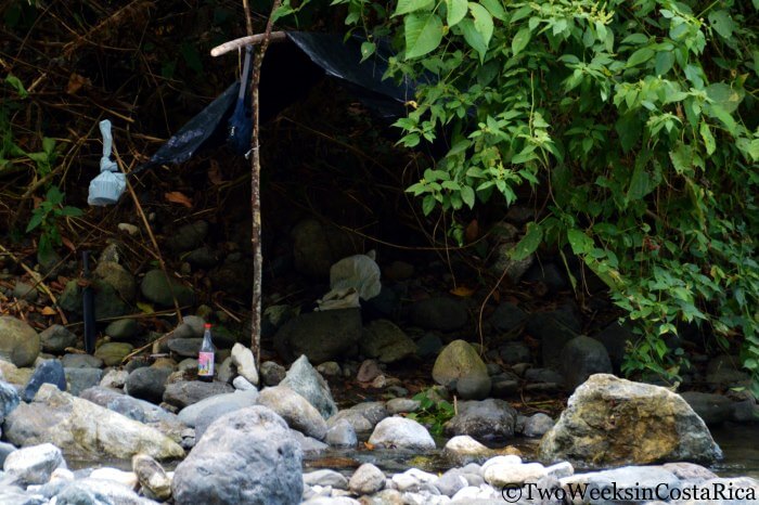 Someone panning for gold near Corcovado National Park