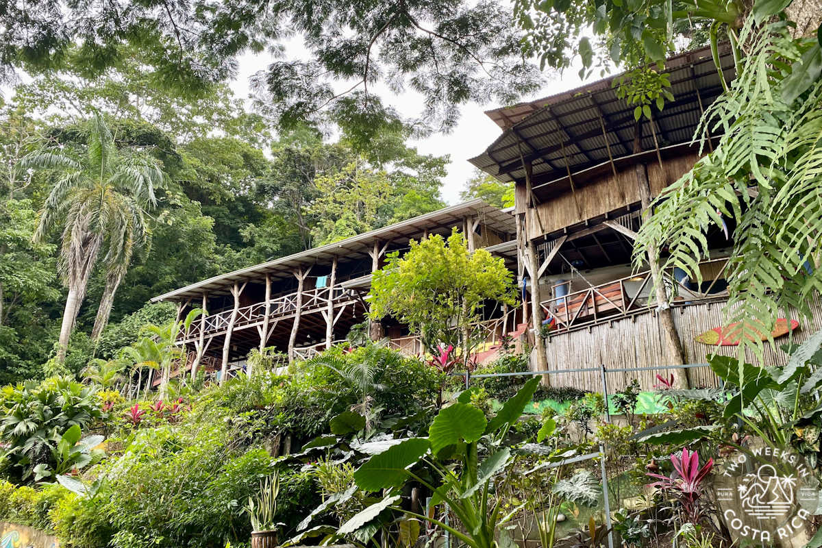 Outside of Hostel Plinio in Manuel Antonio