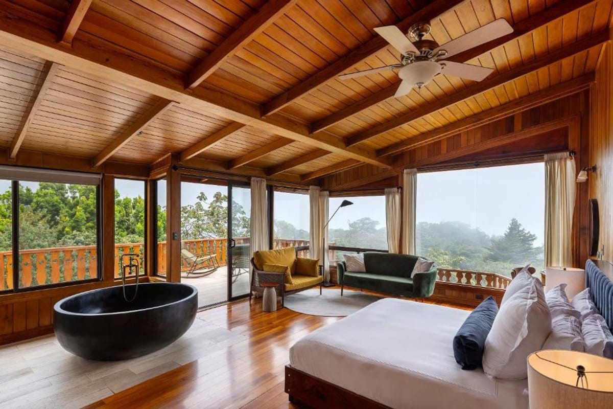the large sunrise room at hotel belmar in monteverde cloud forest