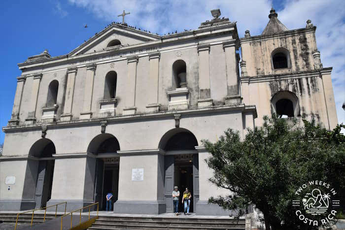 The front of Heredia's oldest church