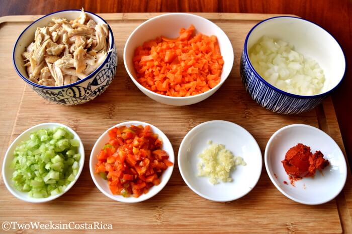 Ingredients Costa Rican Arroz Con Pollo