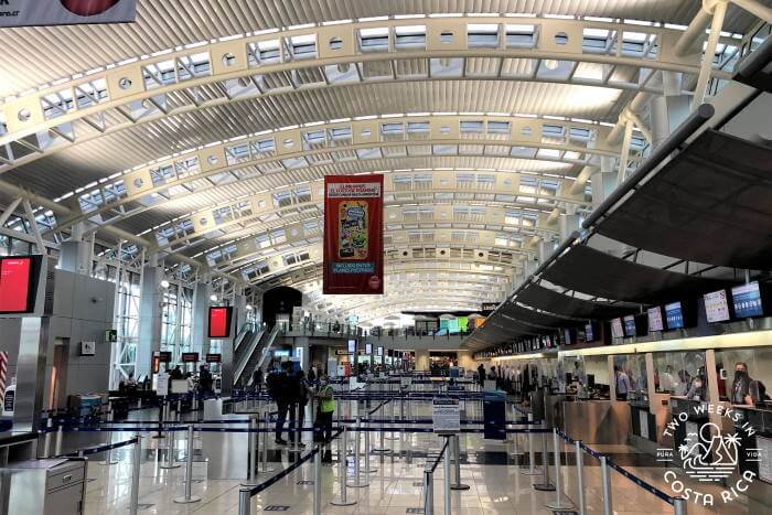 Inside SJO, Costa Rica's largest airport