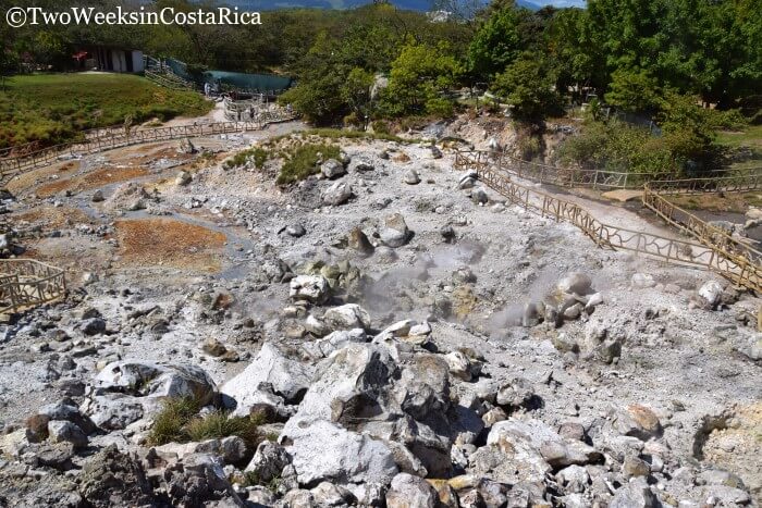 A trail going around the volcano features at Las Hornillas