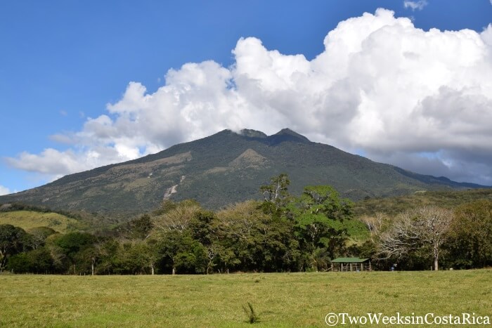 Miravalles Volcano with blue sky