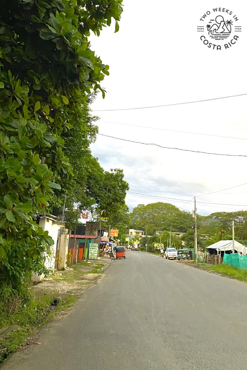 a simple street in the old area of nosara costa rica
