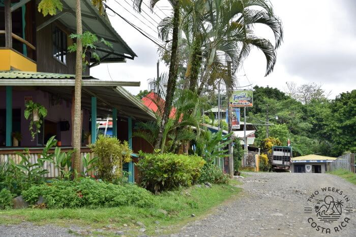 The small center of town in Pavones