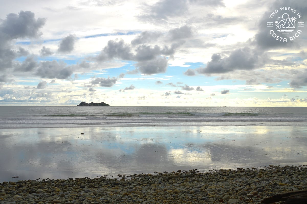 playa ballena in uvita just before sunset
