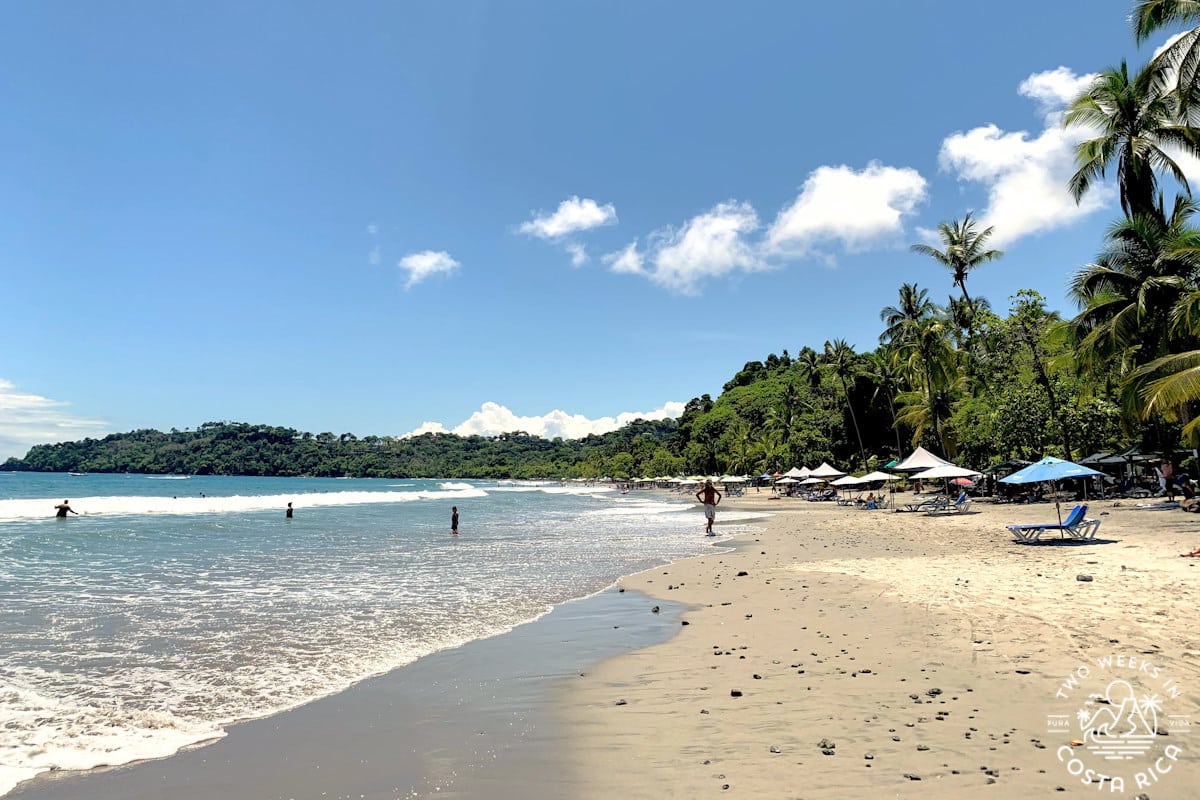 people at manuel antonio beach in costa rica