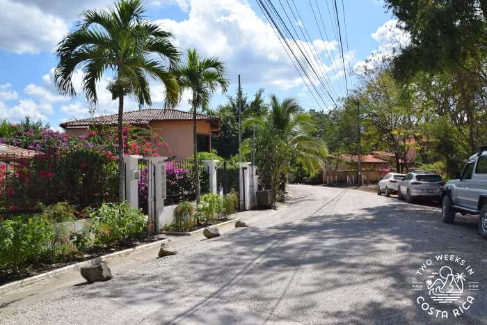 Residential street in Playa Grande Estates