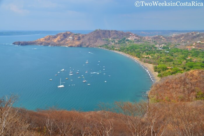 Playa Hermosa (Guanacaste) from above in dry season