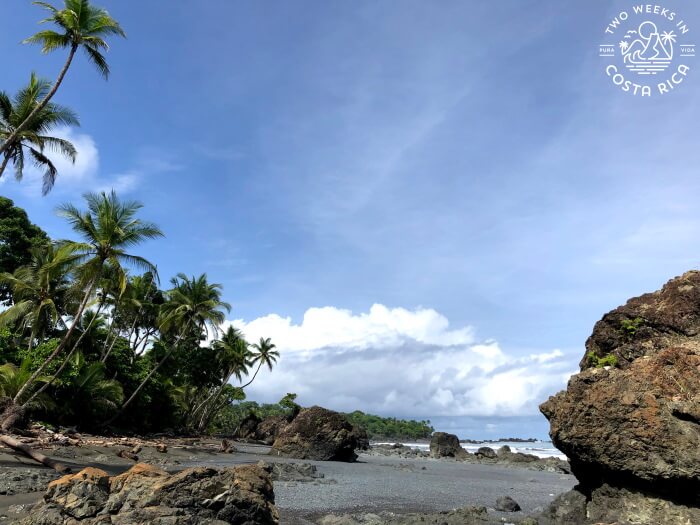 Rocks on the southern end of Playa Pavones 