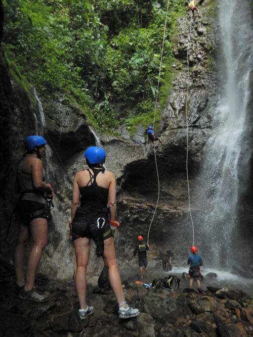 two people looking at a Waterfall Canyon