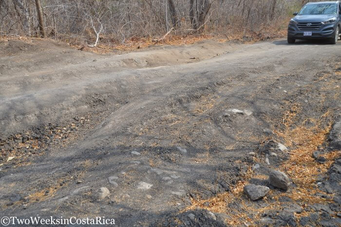 Rough dirt road to Playa Naranjo from Santa Rosa
