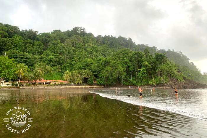 Calmer water on southern end of jaco