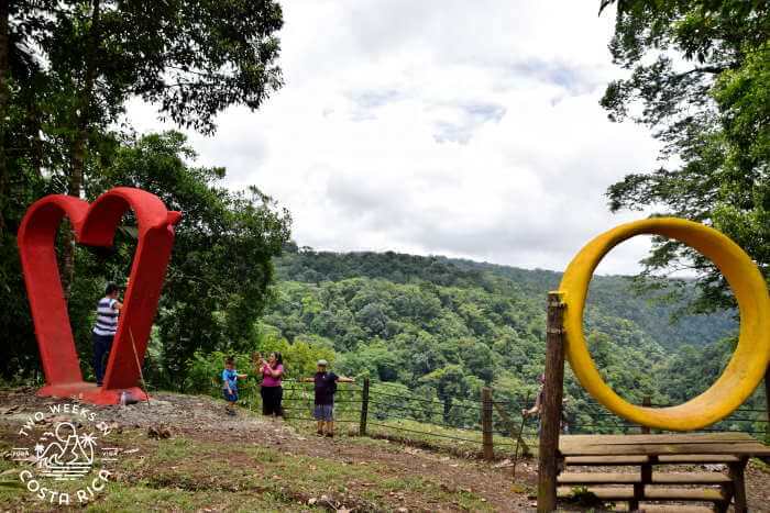 Valley view with a heart and circle structure 