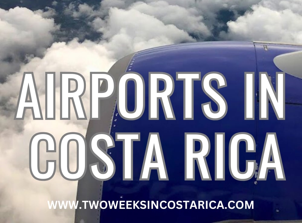 airplane engine with text that reads airports in costa rica