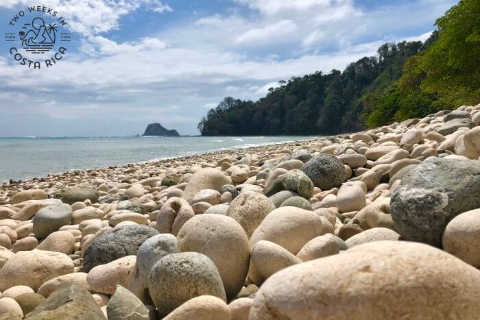 White rocks at Cabo Blanco beach