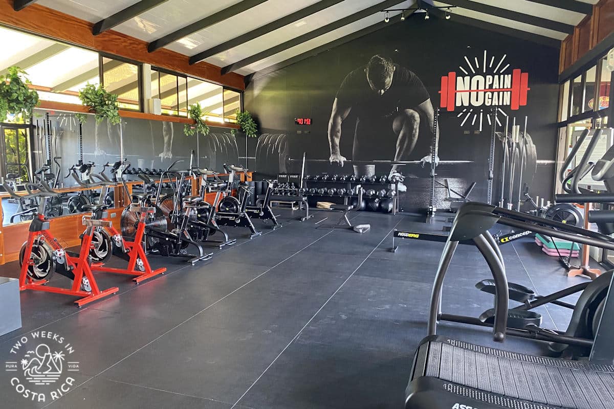 room with gym equipment