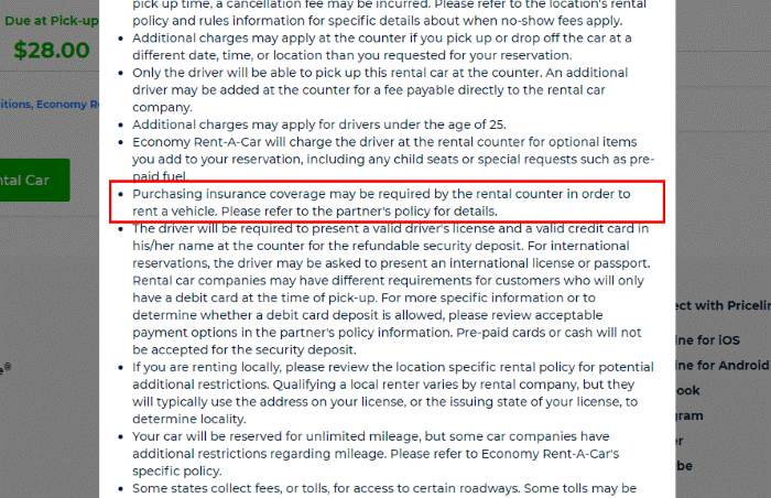 Watch out for the fine print on rental car contracts!